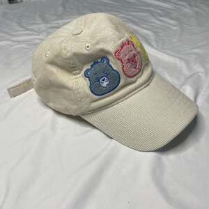 Care Bears Embroidered Corduroy Dad Hat Adjustable Strap Cream Off-White